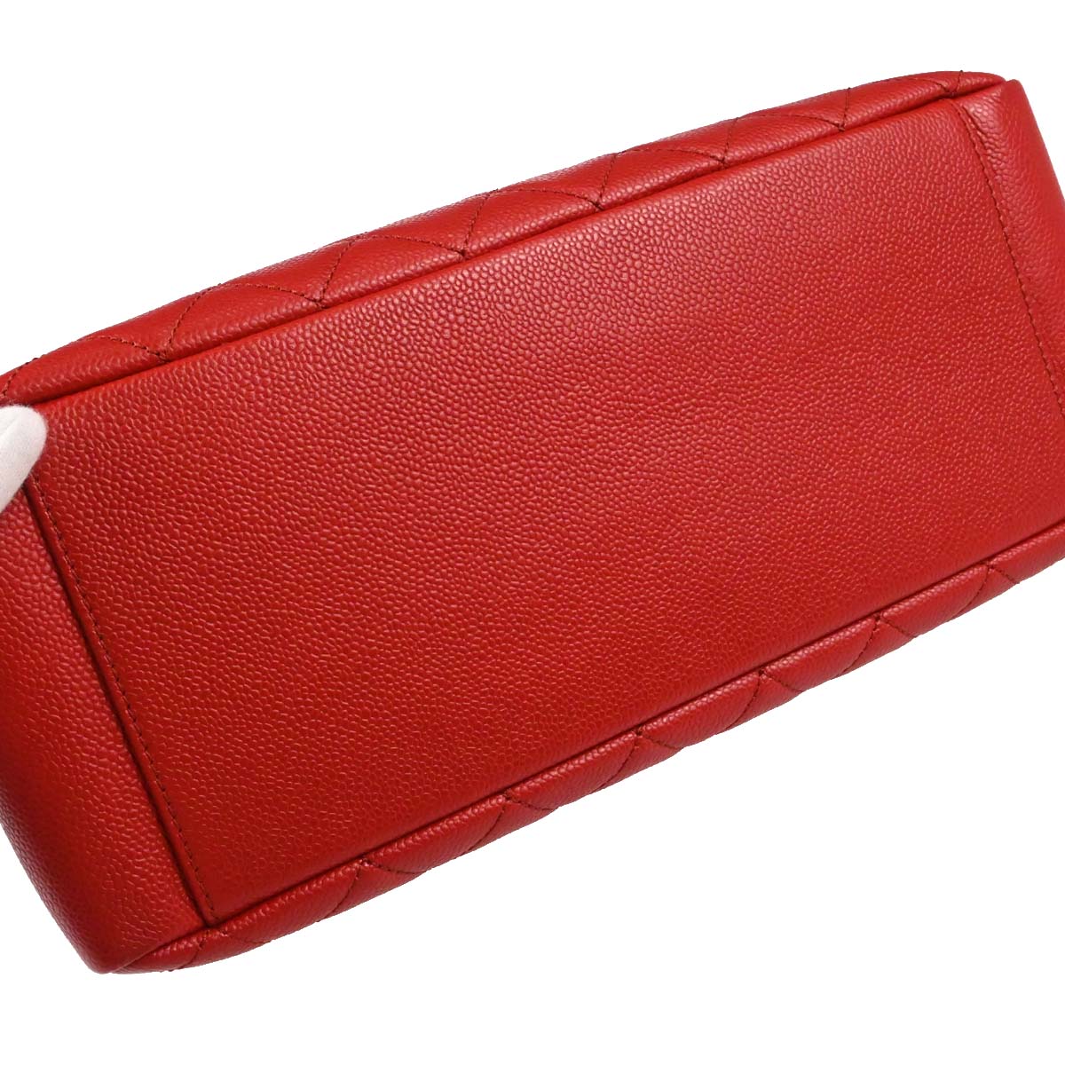 Chanel 2012-2013 Red Caviar Skin Grand Shopping Tote GST Chain Handbag
