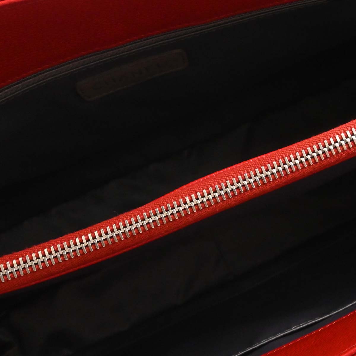 Chanel 2012-2013 Red Caviar Skin Grand Shopping Tote GST Chain Handbag