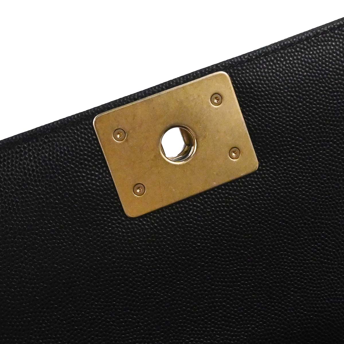 Boy Chanel 2019 Black Caviar Skin Medium Chain Shoulder Bag