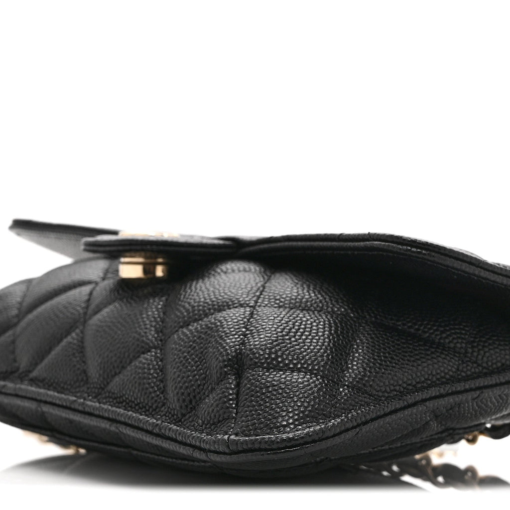 Chanel Caviar Fabric Graffiti Foldable Tote Bag With Chain Black Multicolor