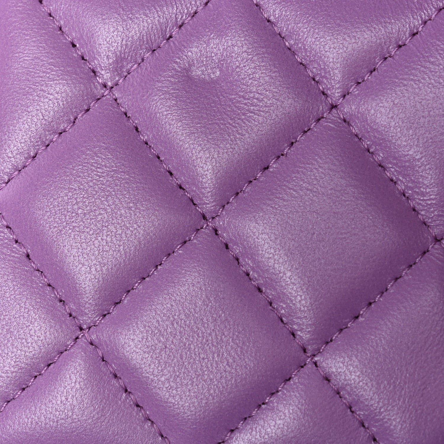 Chanel Lambskin Quilted Pick Me Up Wallet On Chain WOC Purple