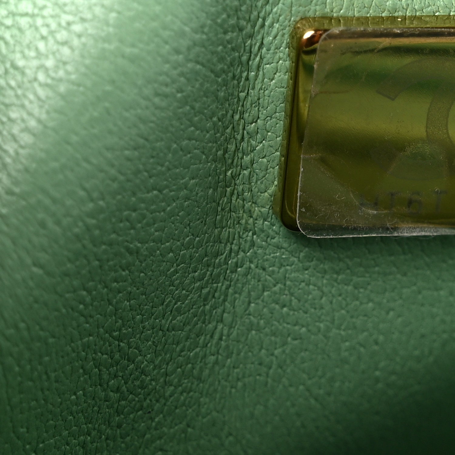 Chanel Lambskin Quilted Mini Rectangular Flap Green