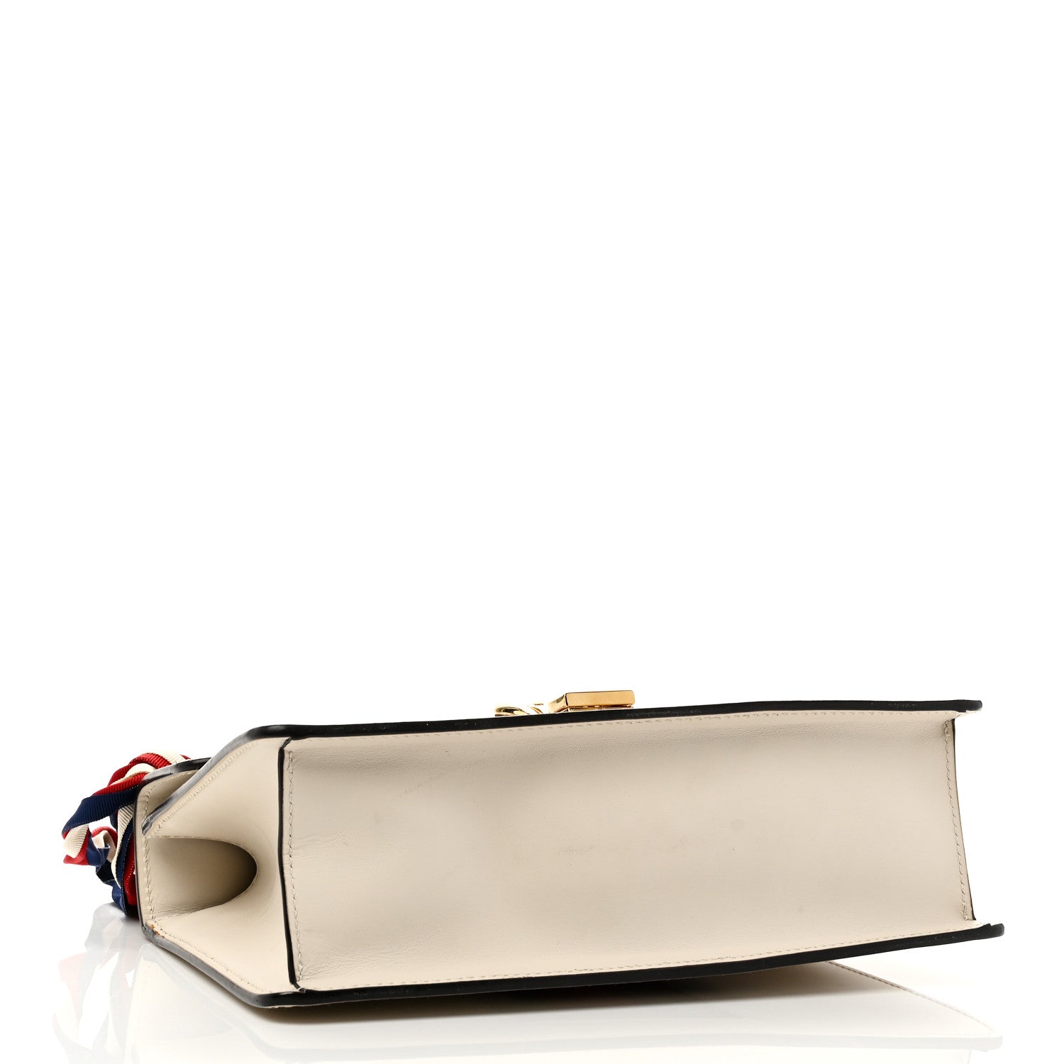Gucci Calfskin Small Sylvie Shoulder Bag Off White