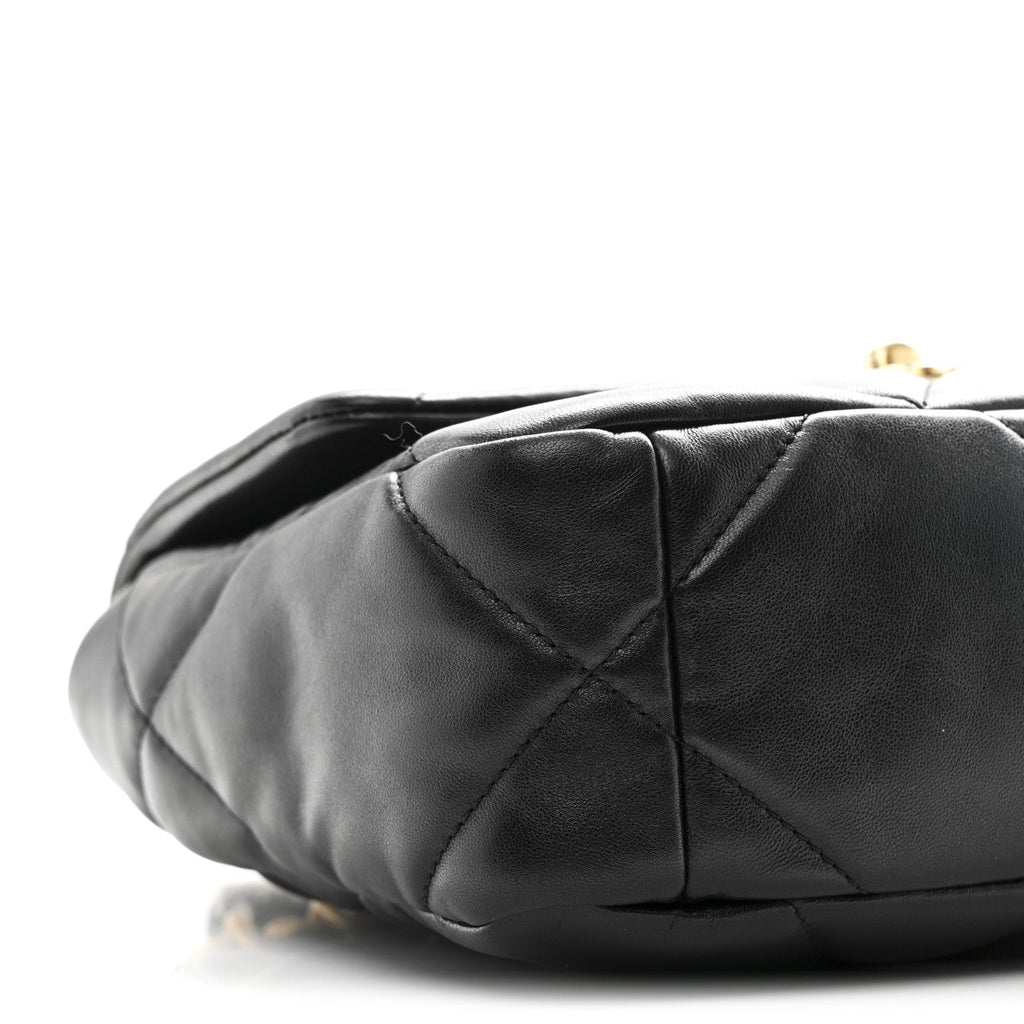 Chanel Lambskin Quilted Medium Chanel 19 Flap Black