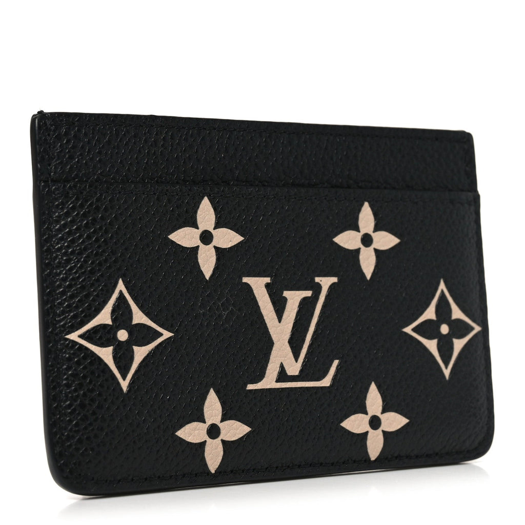 Louis Vuitton Empreinte Monogram Giant Card Holder Black Beige
