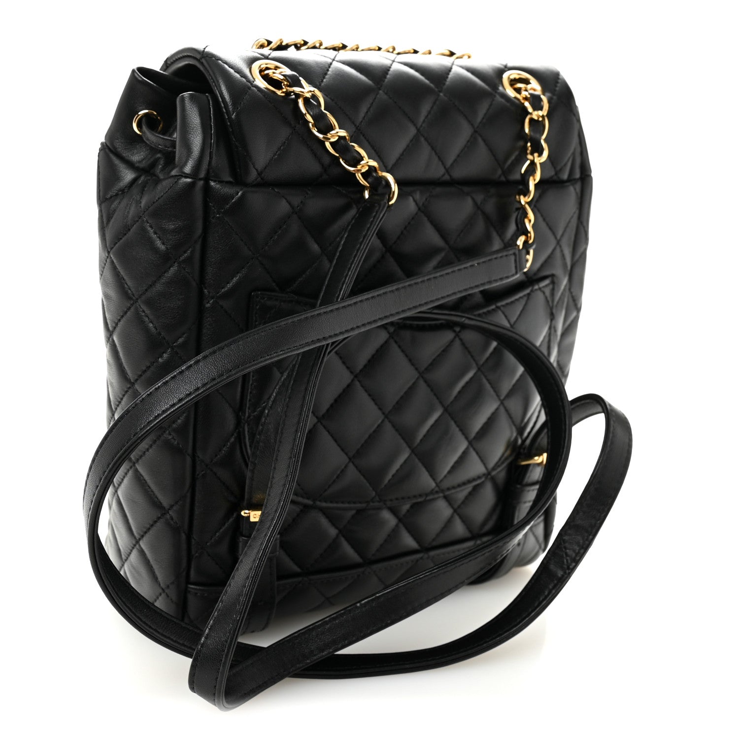 Chanel Lambskin Quilted Small Urban Spirit Backpack Black