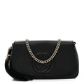 Gucci Pebbled Calfskin Medium Soho Flap Crossbody Black