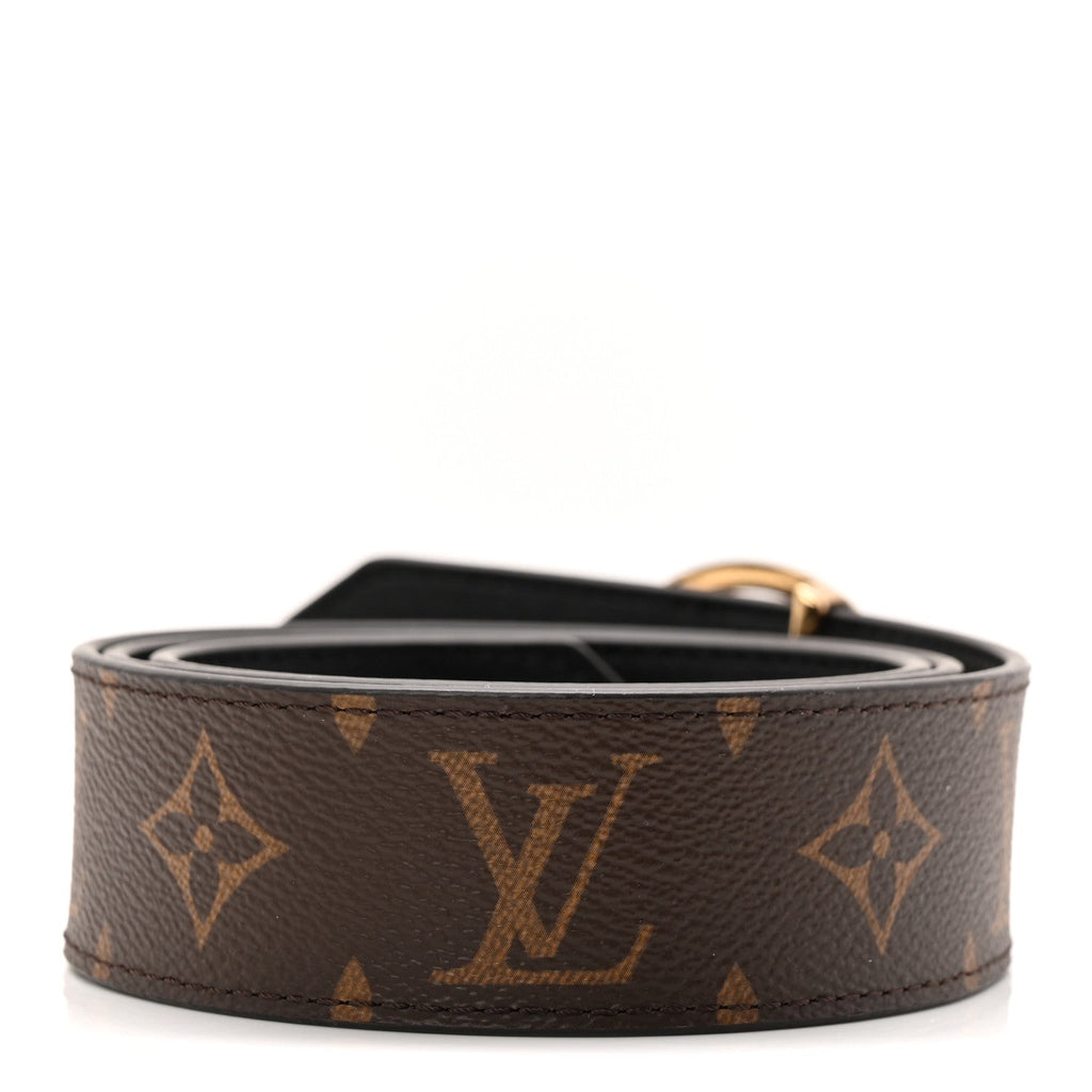 Louis Vuitton Monogram Calfskin 35mm LV Circle Reversible Belt 80 32 Black