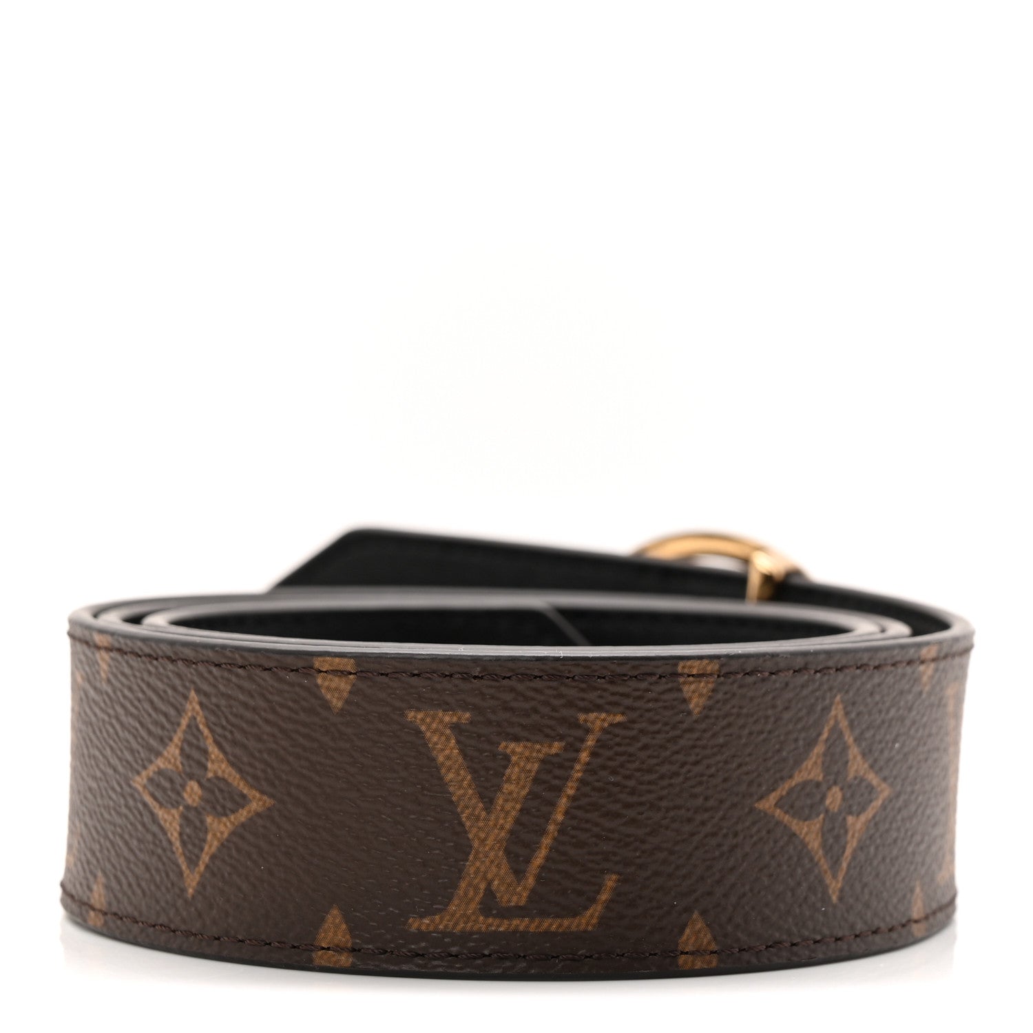 Louis Vuitton Monogram Calfskin 35mm LV Circle Reversible Belt 80 32 Black