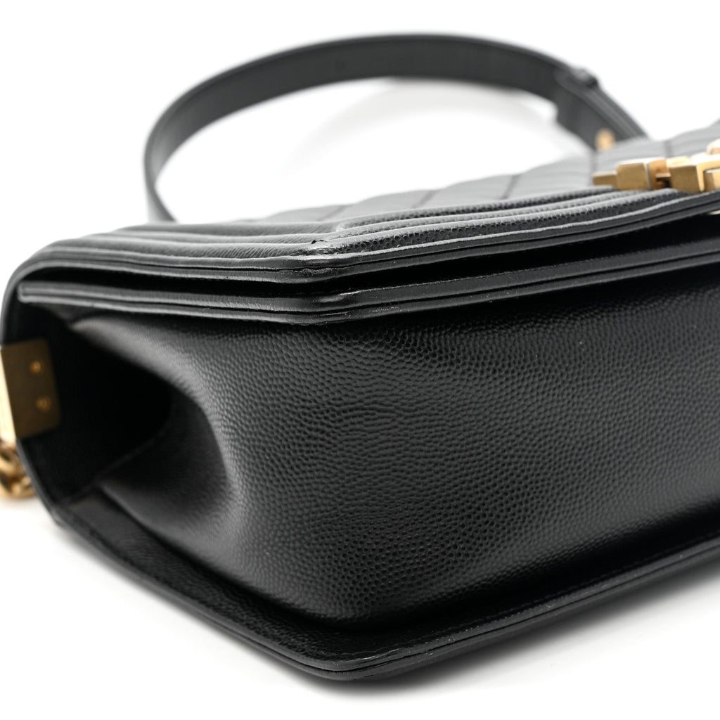 Chanel Caviar Quilted Medium Boy Flap Black