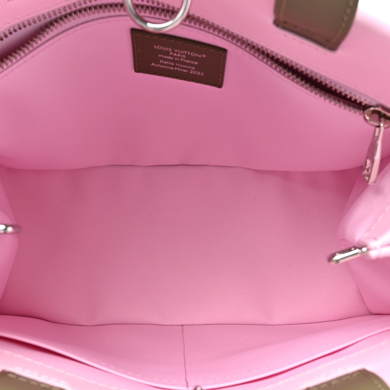 Louis Vuitton Calfskin Mini Shopper Tote Khaki Green Pink