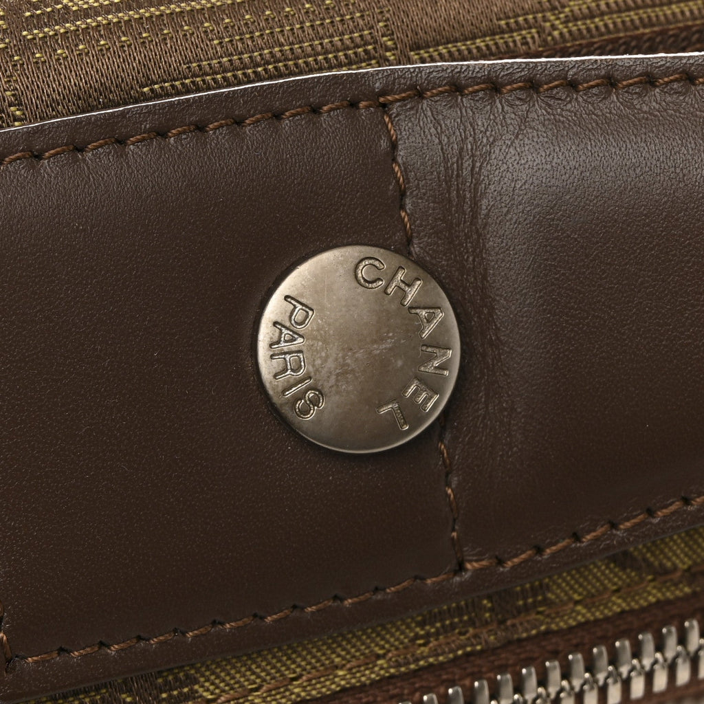 Chanel Nylon Travel Laptop Briefcase Khaki