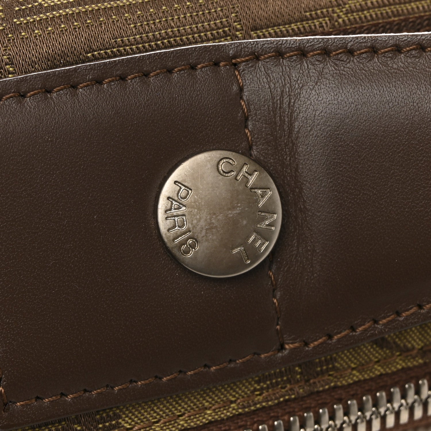 Chanel Nylon Travel Laptop Briefcase Khaki