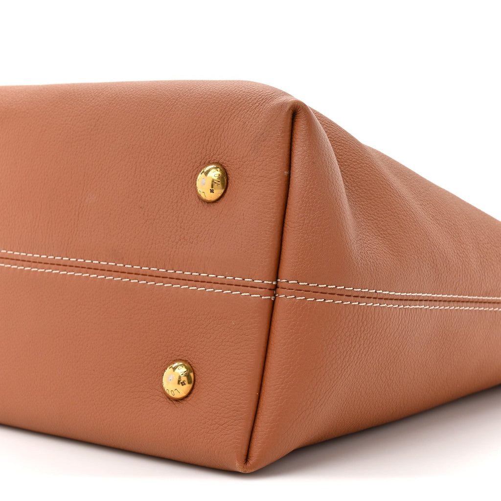 Louis Vuitton Grained Calfskin Low Key Hobo PM Cognac