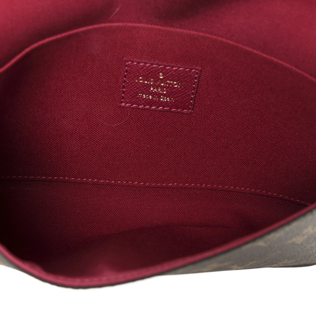 Louis Vuitton Monogram Pochette Felicie Chain Wallet Fuchsia