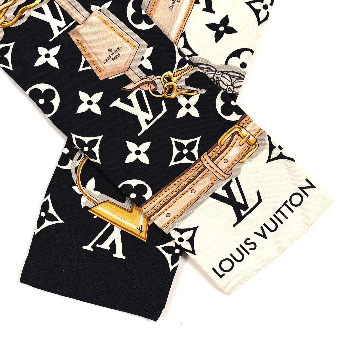 Louis Vuitton Silk Monogram Confidential Bandeau Black