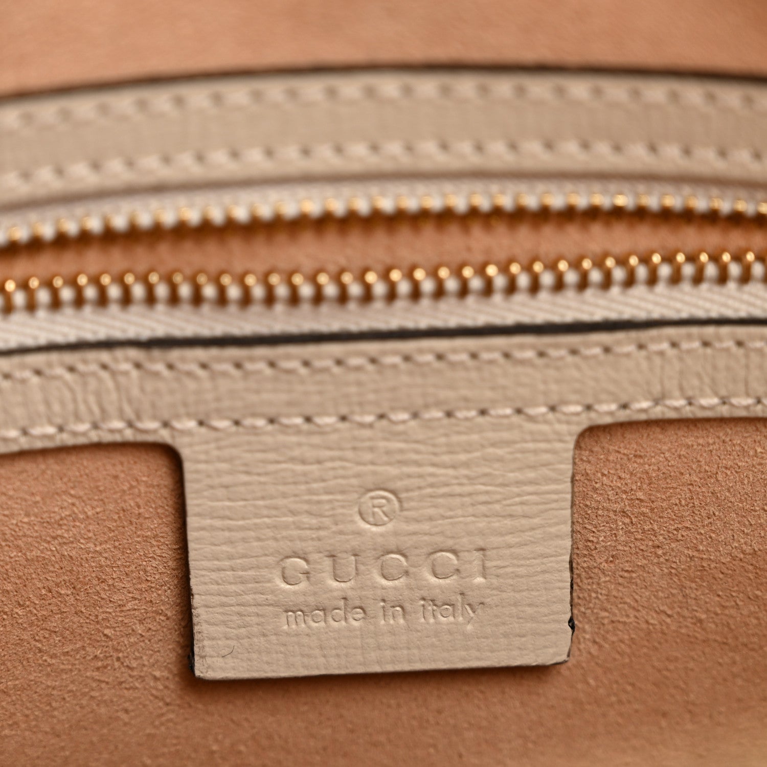 Gucci GG Supreme Monogram Small Horsebit 1955 Shoulder Bag Beige Mystic White