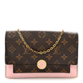 Louis Vuitton Monogram Flore Chain Wallet Rose Ballerine