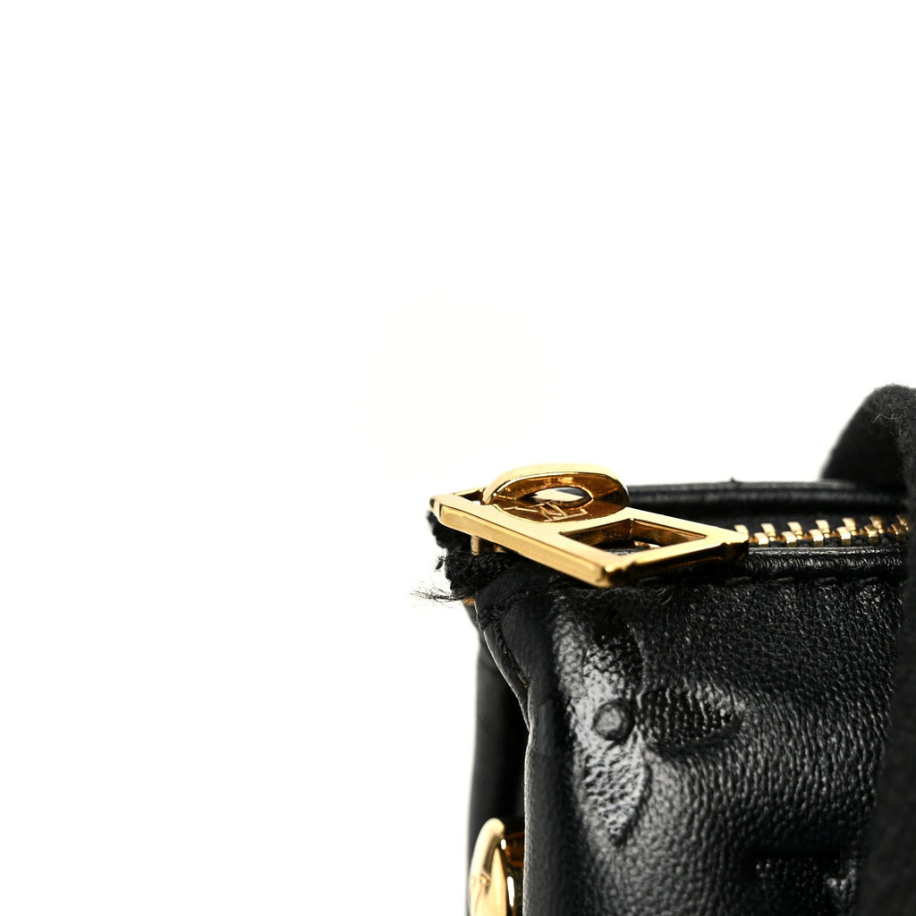 Louis Vuitton Lambskin Embossed Monogram Coussin MM Black