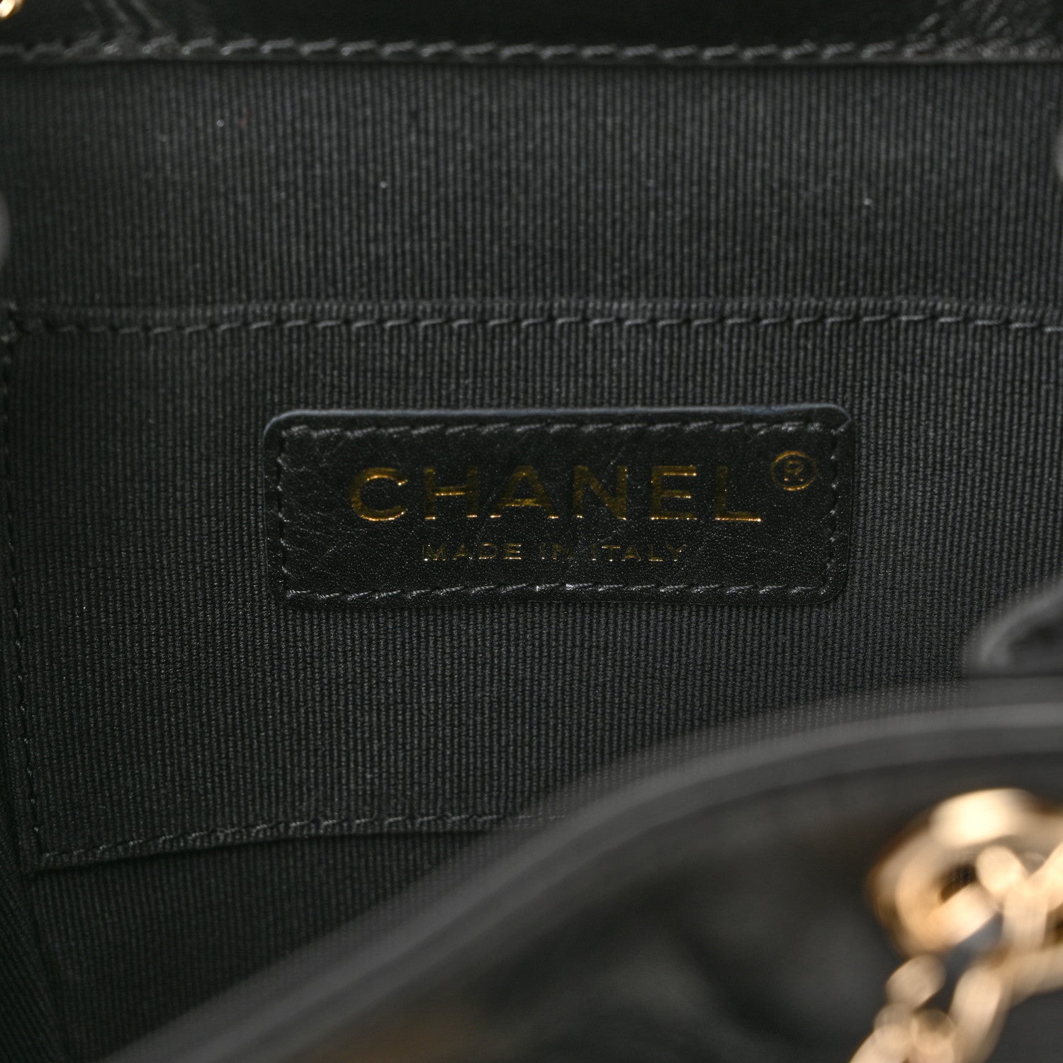 Chanel Glazed Aged Calfskin Quilted Small Duma Drawstring Backpack Black
