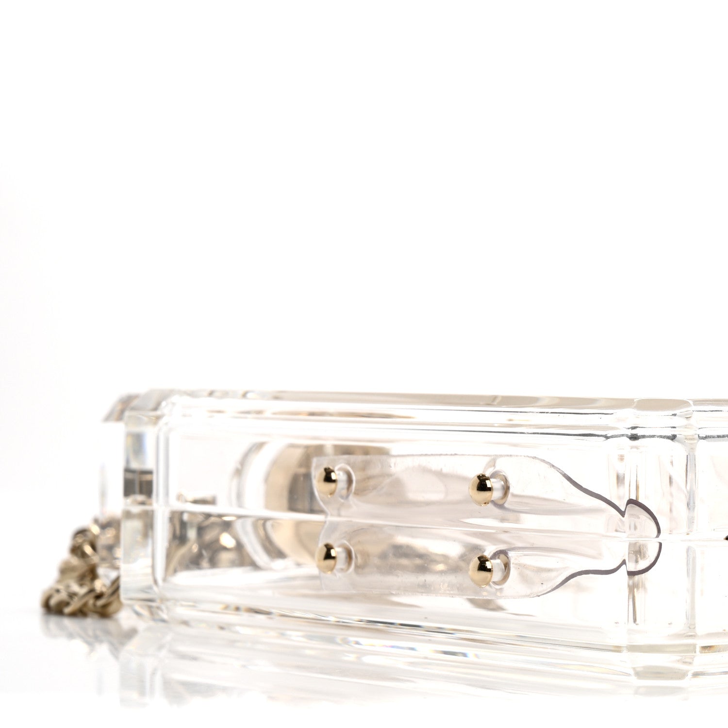 Chanel Transluscent Plexiglass Perfume Bottle Clutch