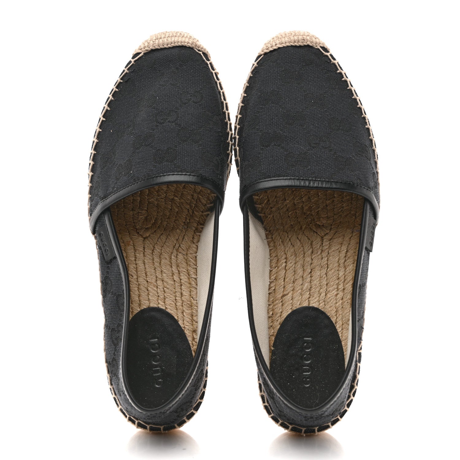 Gucci Monogram Espadrilles 37 Black