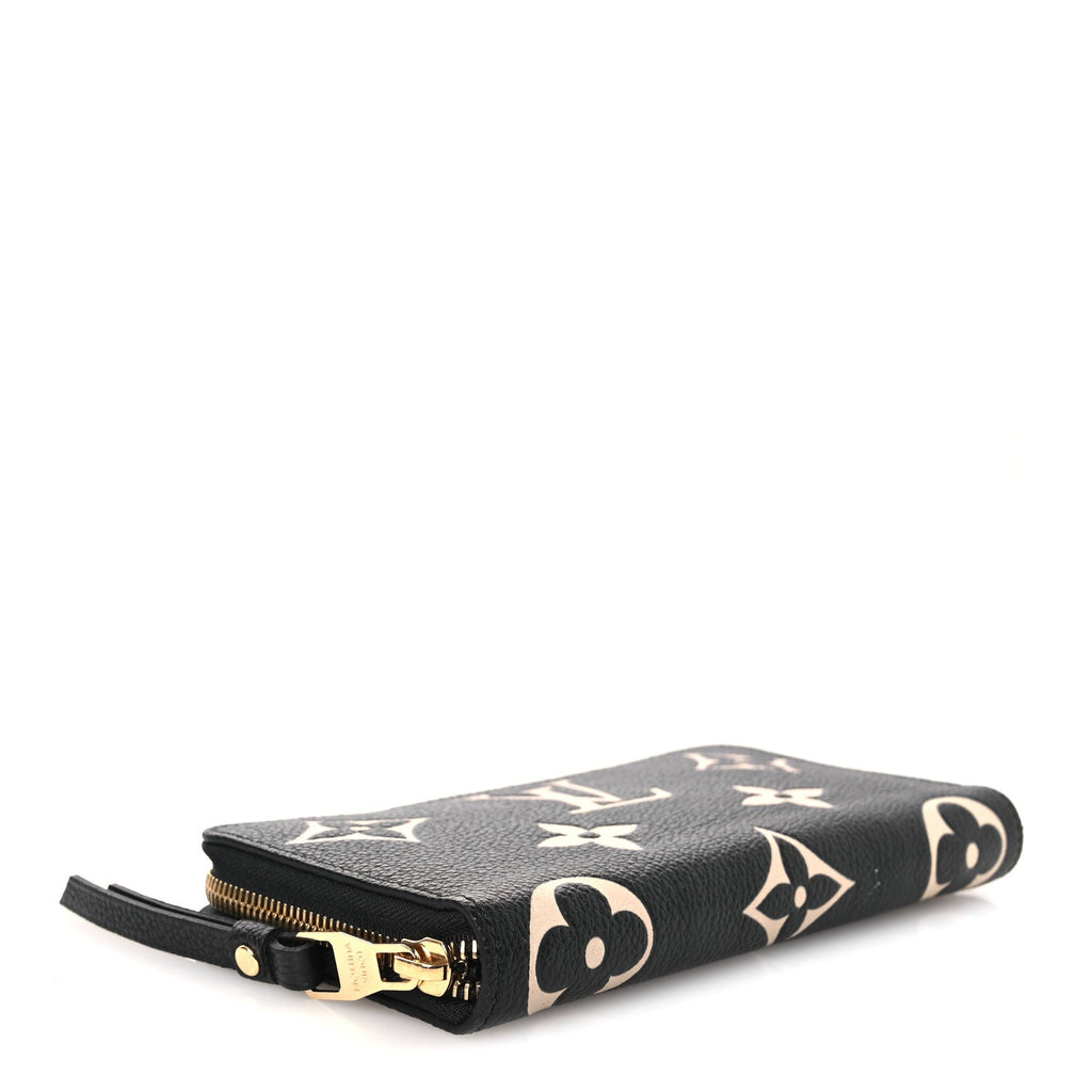 Louis Vuitton Empreinte Monogram Giant Zippy Wallet Black Beige