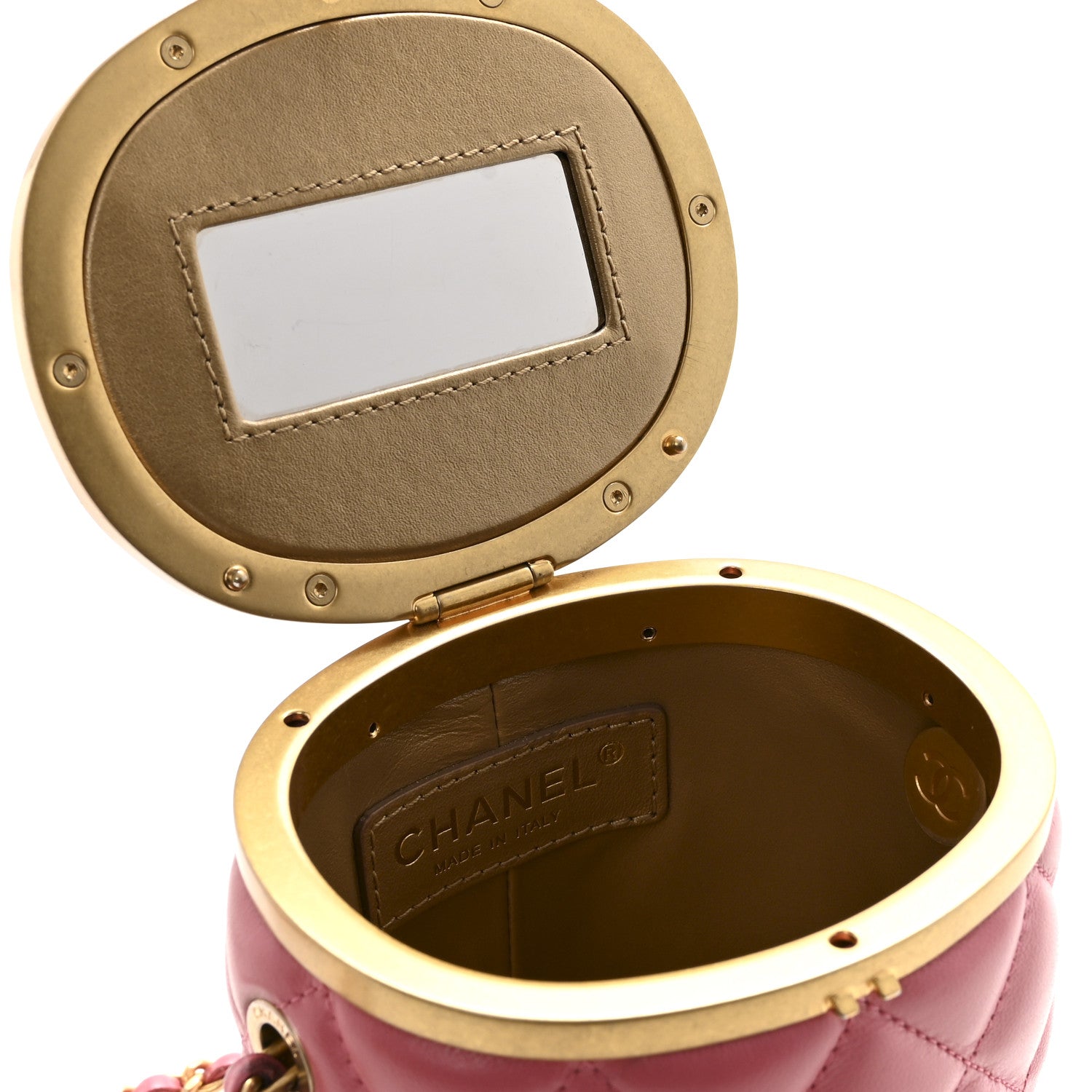 Chanel Lambskin Quilted Mini Crown Box Bag Pink