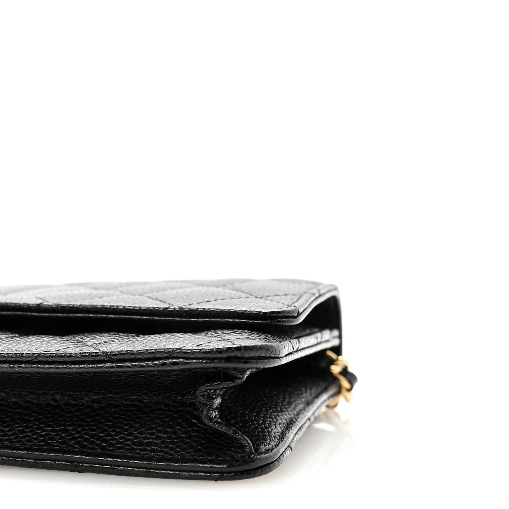 Chanel Caviar Quilted Wallet on Chain WOC Black