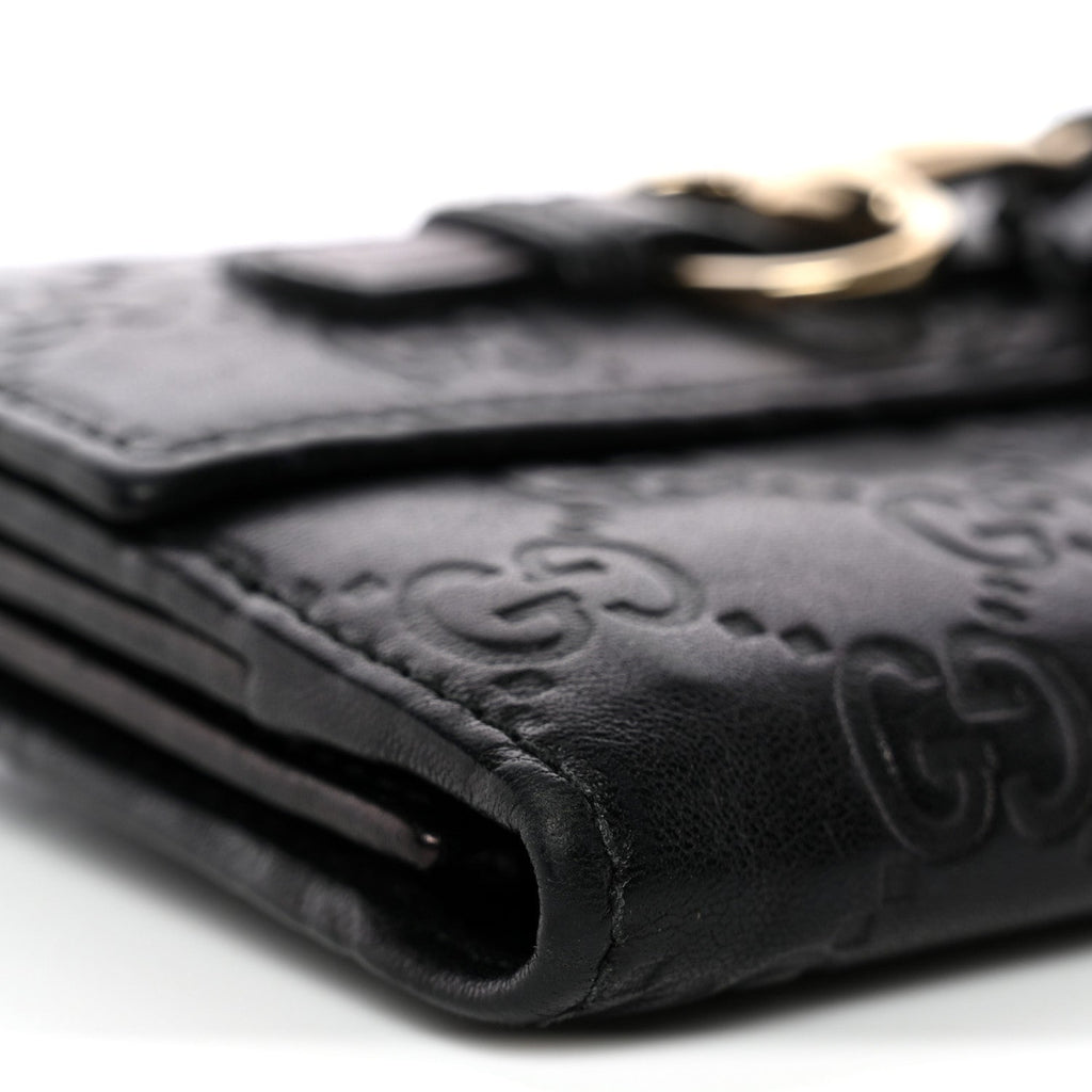 Gucci Guccissima Emily Continental Wallet Black