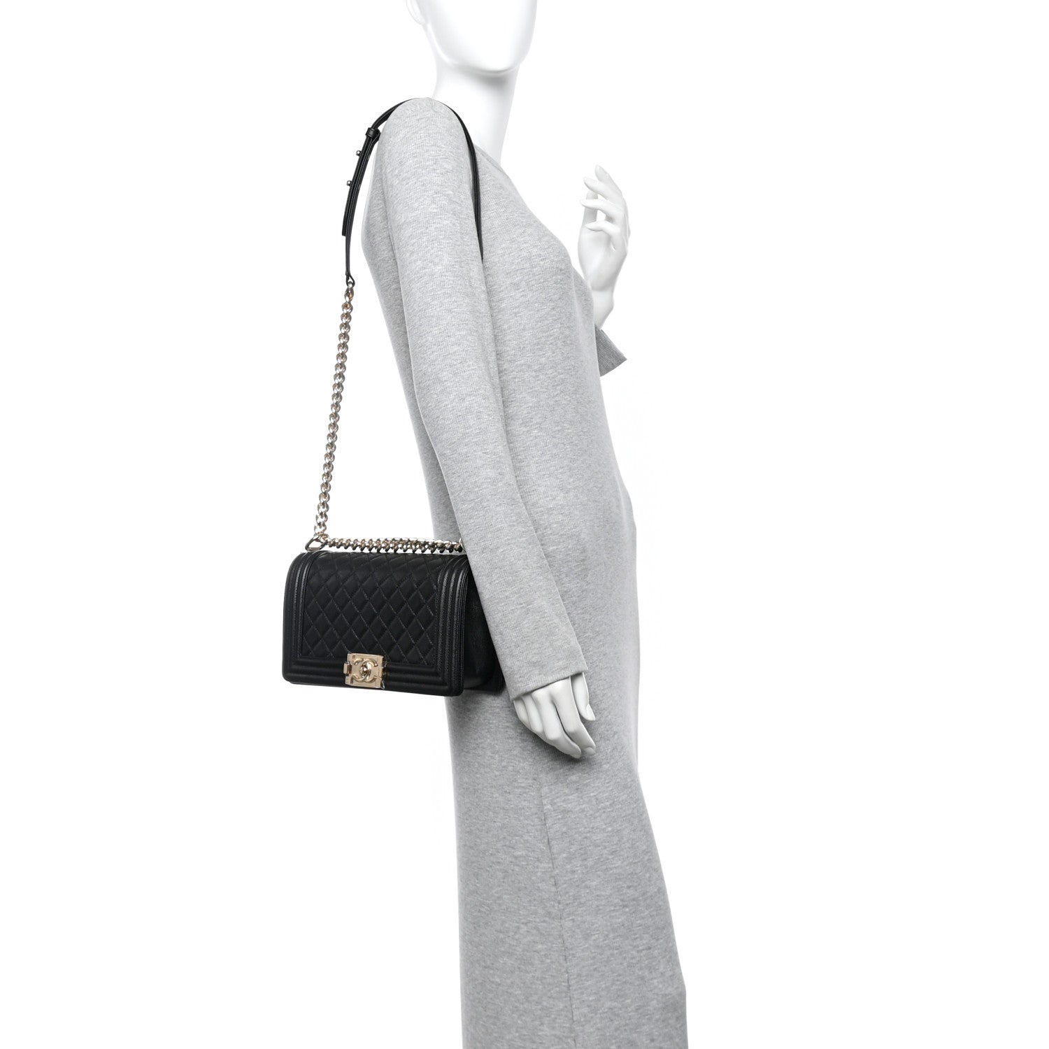 Chanel Caviar Quilted Medium Boy Flap Black