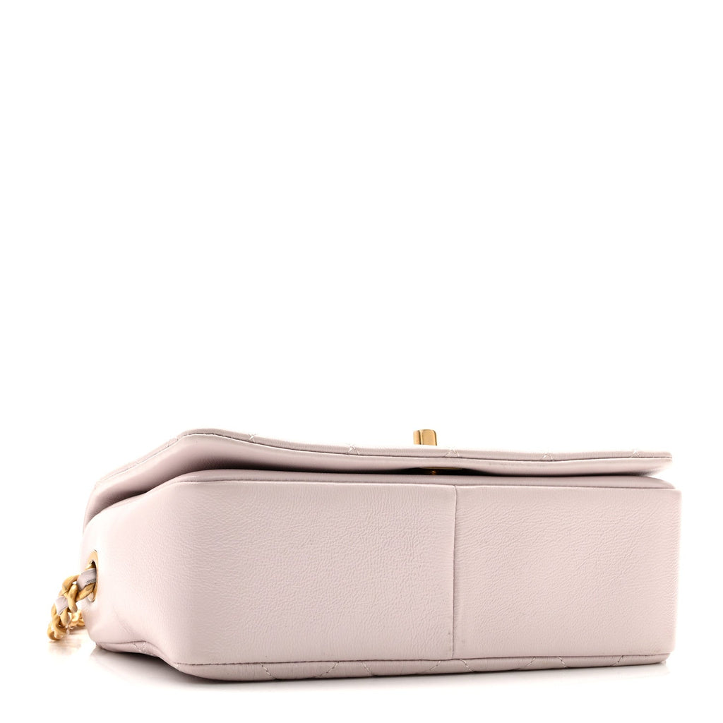 Chanel Shiny Lambskin Quilted Small Fashion Therapy Flap Bag Lilac