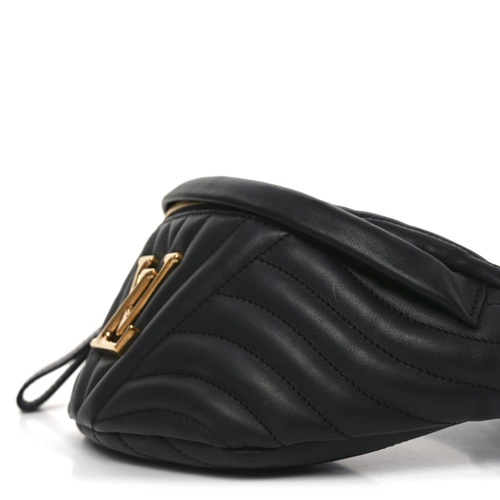 Louis Vuitton Calfskin Quilted New Wave Bumbag Black