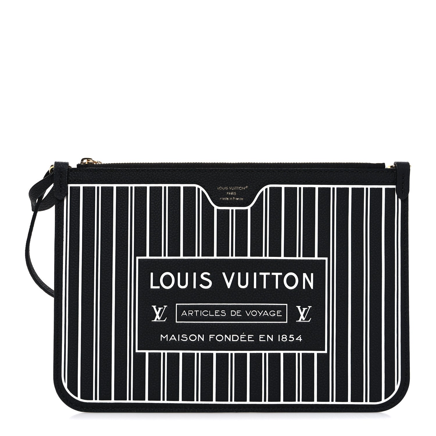 Louis Vuitton Calfskin Neverfull Inside Out MM Pochette Black