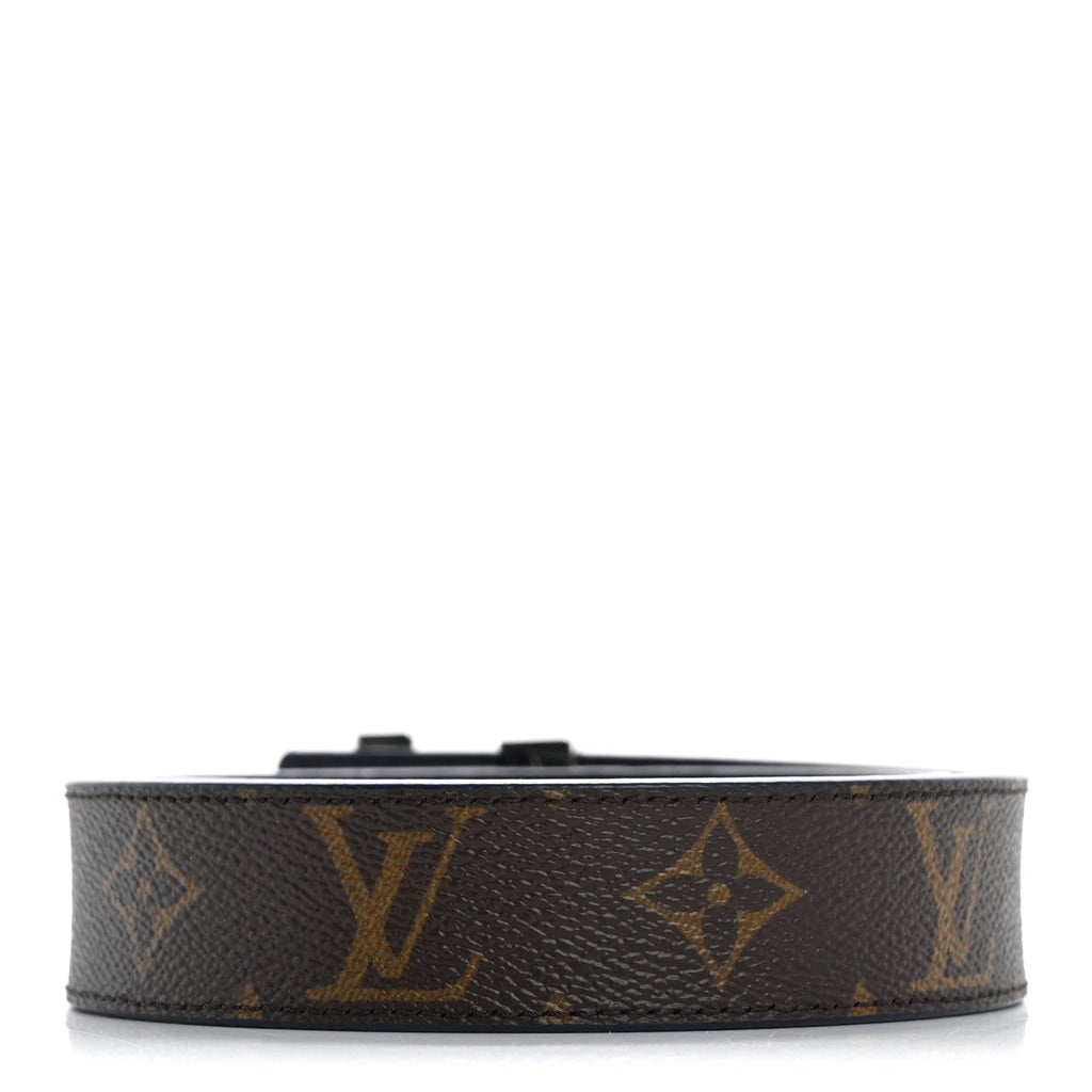 Louis Vuitton Calfskin Monogram 30mm LV Initiales Reversible Belt 90 36 Blue