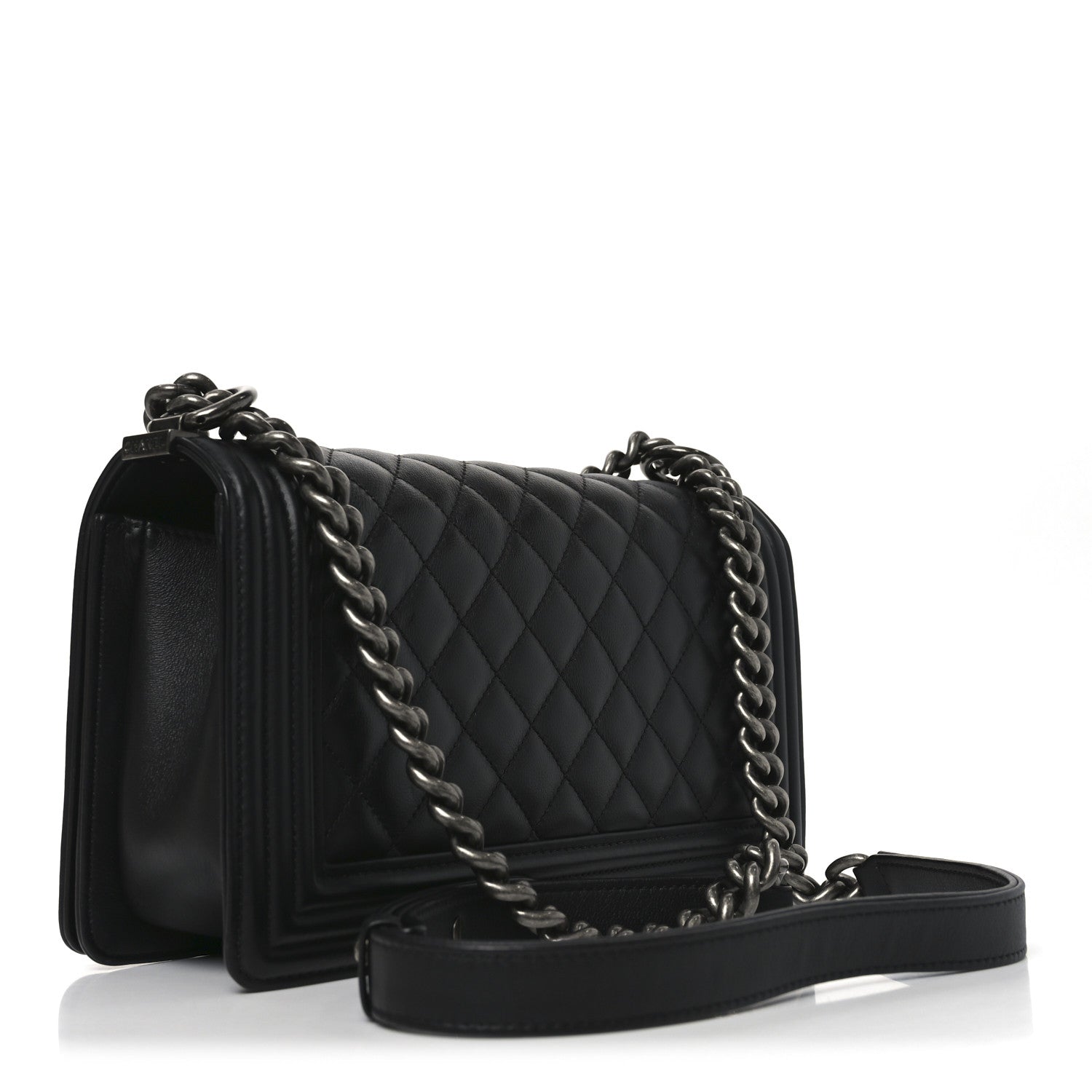 Chanel Calfskin Quilted Medium Boy Flap Black