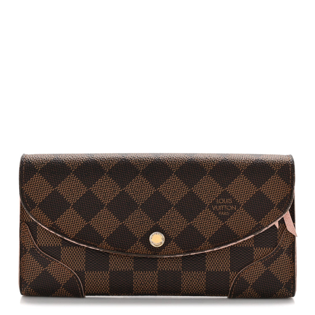 Louis Vuitton Damier Ebene Caissa Wallet Rose Ballerine