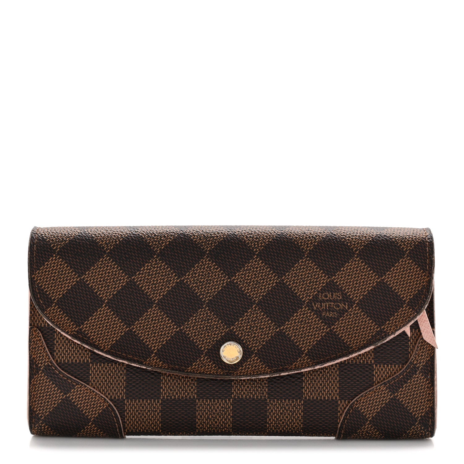 Louis Vuitton Damier Ebene Caissa Wallet Rose Ballerine