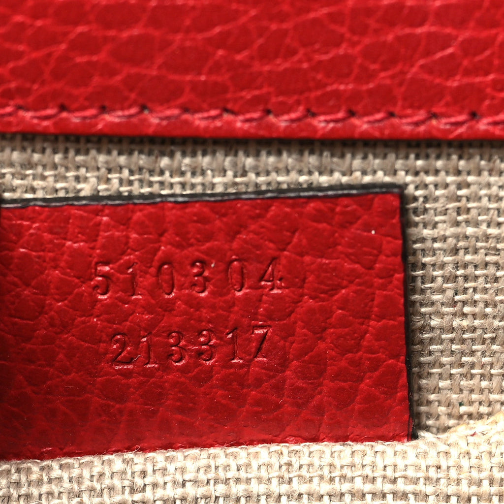 Gucci Dollar Calfskin Small Interlocking G Shoulder Bag Red