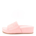 Louis Vuitton Lambskin Embossed Monogram Jumbo Flatform Mule Sandals 41 Rose Clair