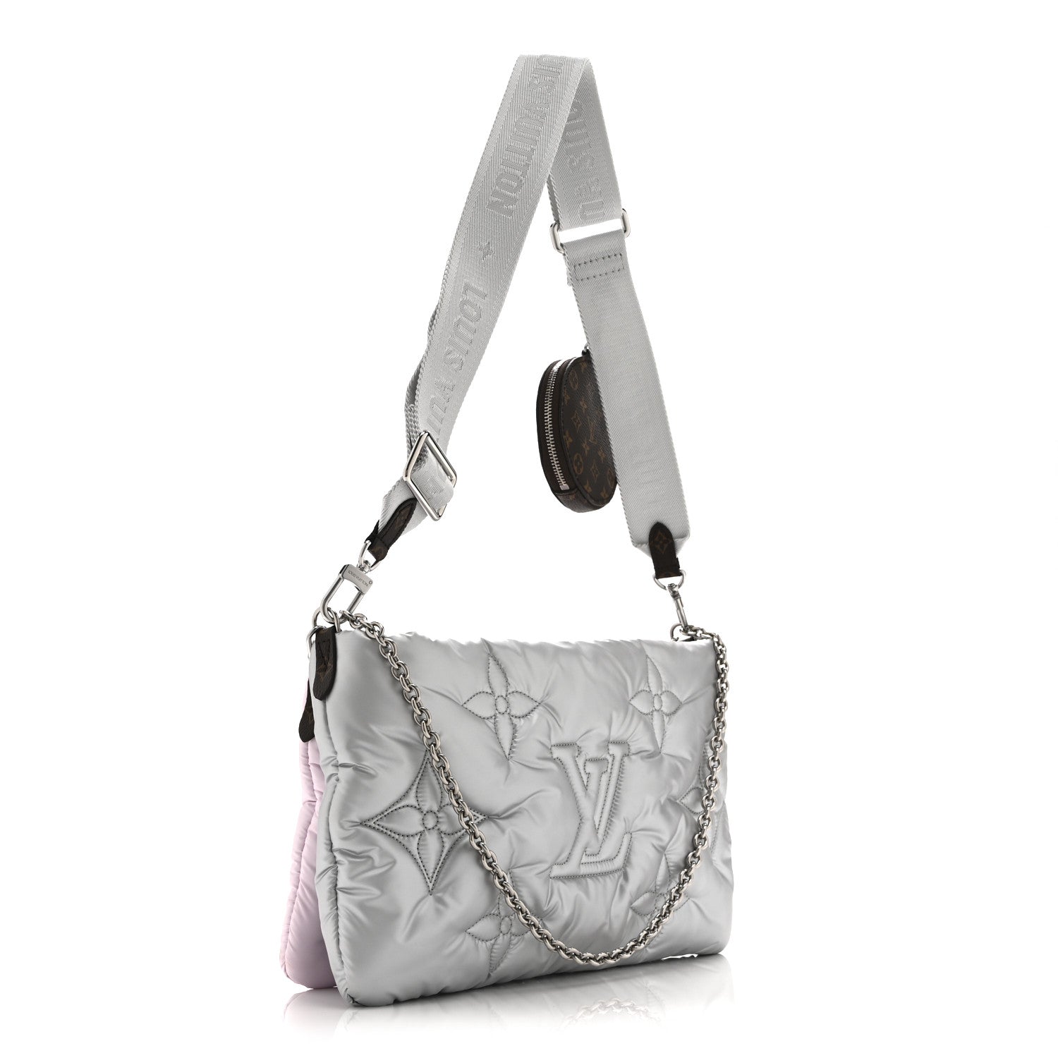 Louis Vuitton Econyl Monogram Pillow Maxi Multi Pochette Accessories Silver Pale Pink
