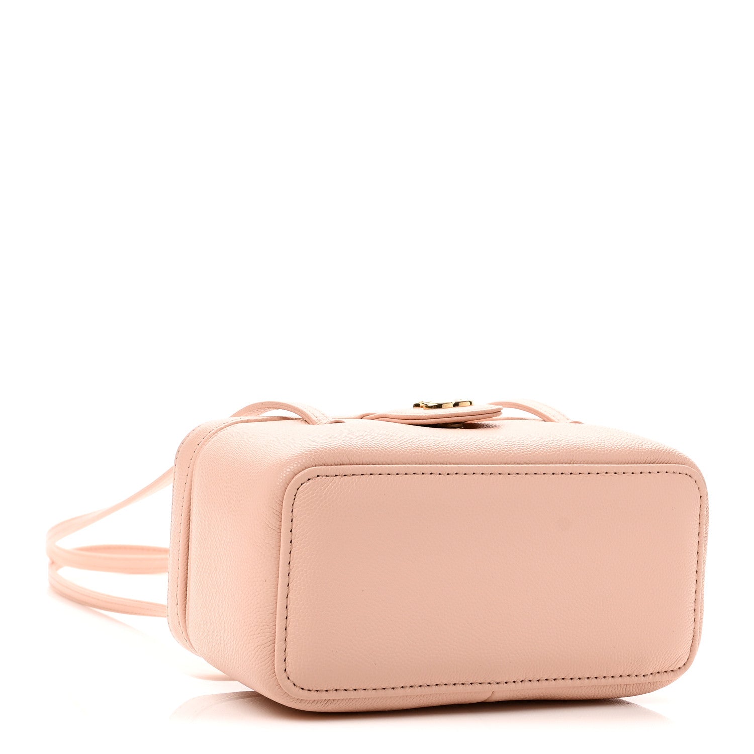 Chanel Shiny Caviar Preppy Coco Long Vanity With Strap Light Pink