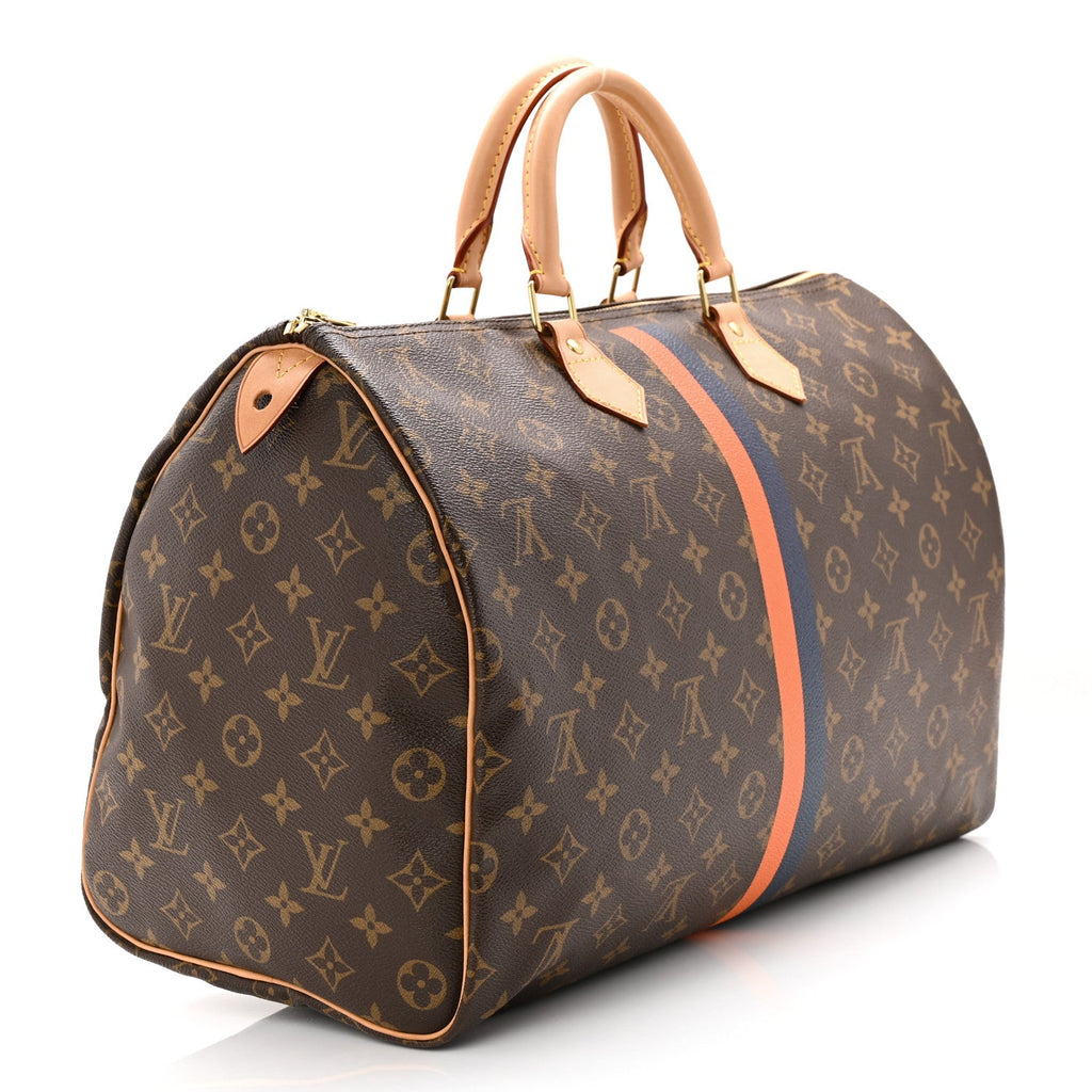Louis Vuitton Monogram My LV Heritage Speedy 40 Orange Navy