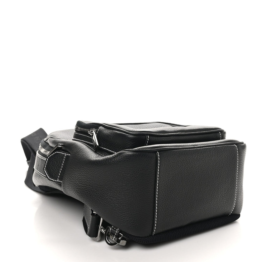 Christian Dior X PETER DOIG Grained Calfskin Slingbag Backpack Black