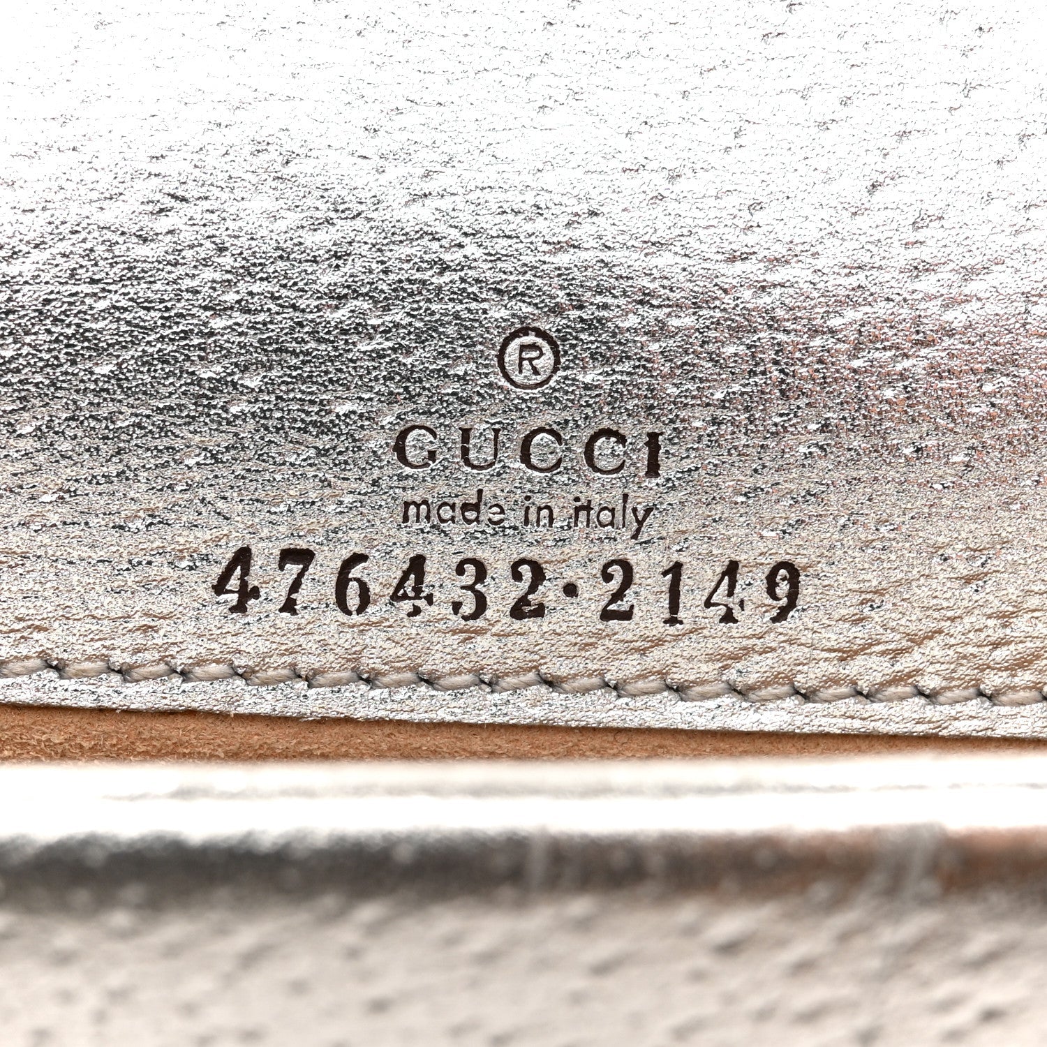 Gucci Metallic Calfskin Super Mini Dionysus Shoulder Bag Silver