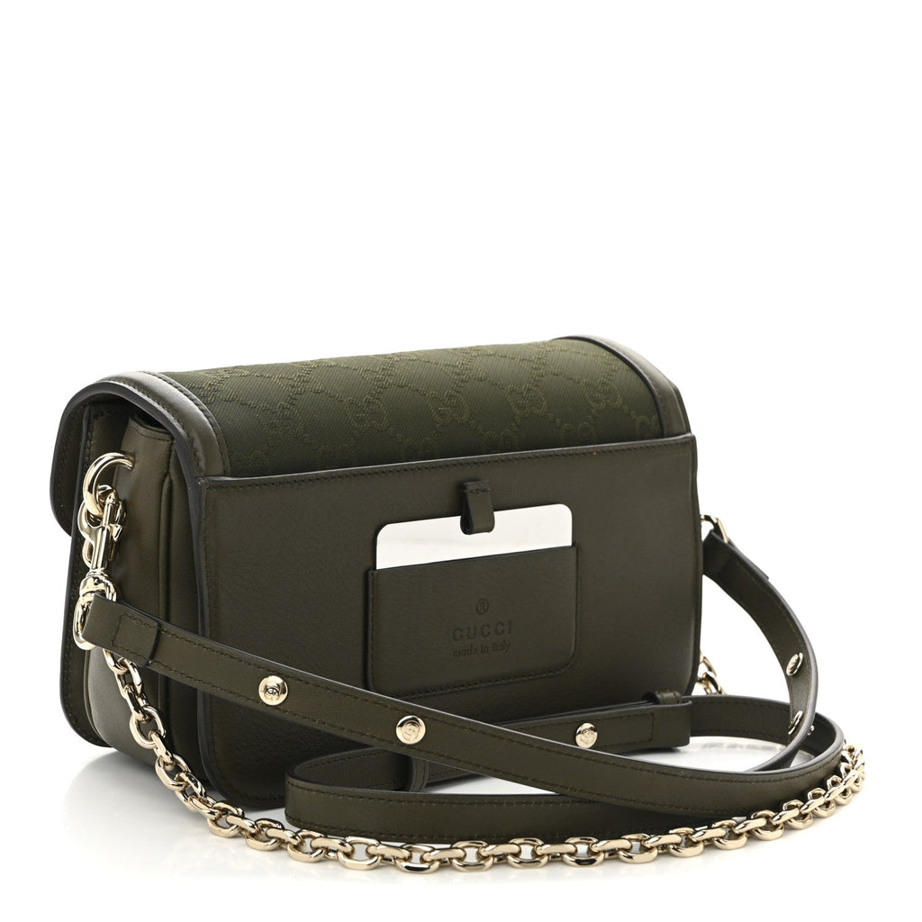 Gucci Monogram Small Gucci Go Shoulder Bag Luscious Green