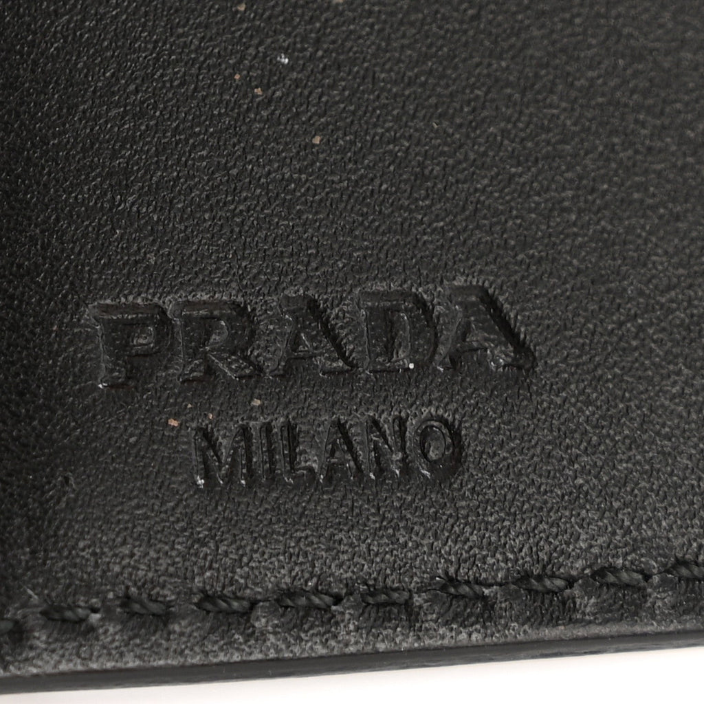 Prada Soft Calf Bi-Fold Wallet Black