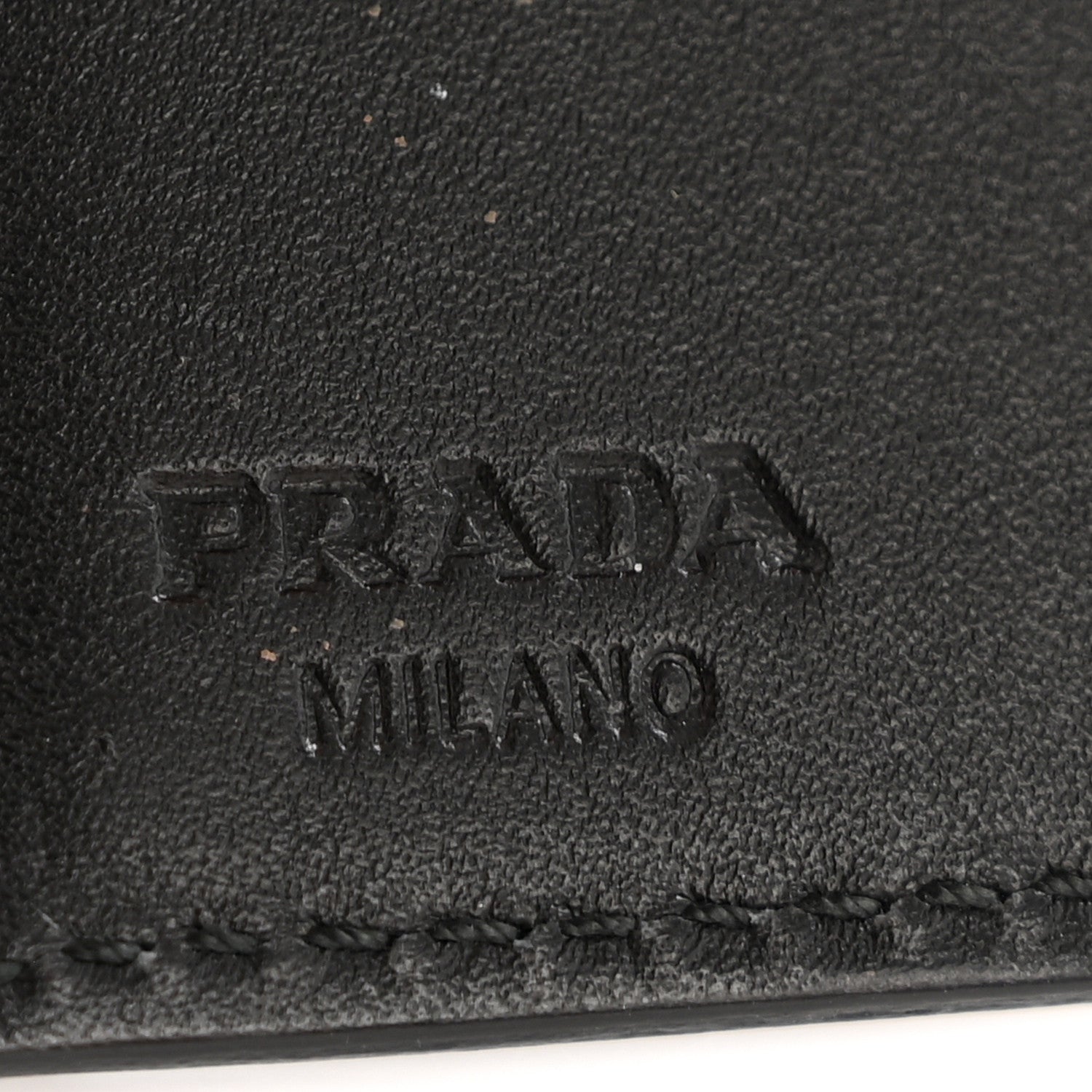 Prada Soft Calf Bi-Fold Wallet Black