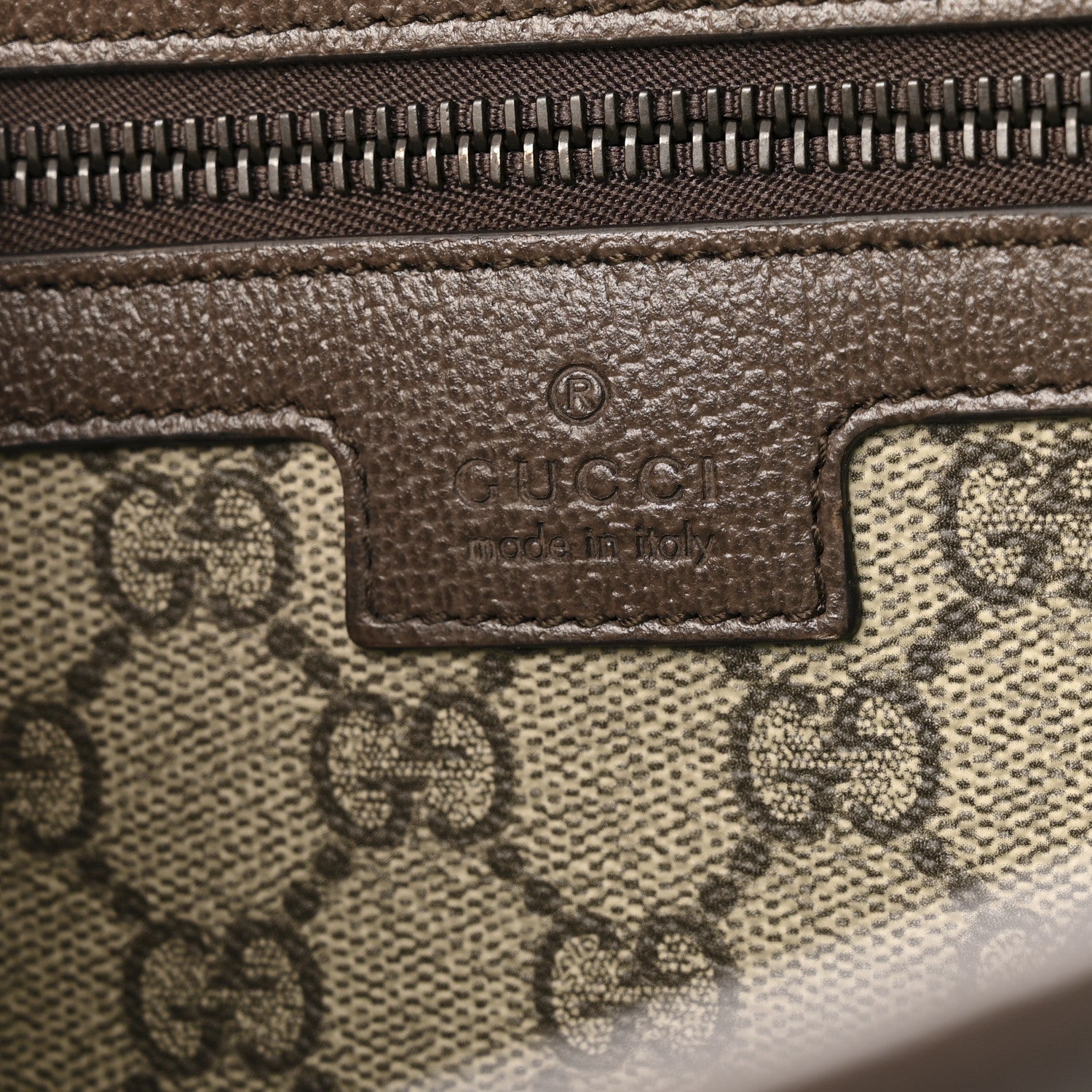 Gucci GG Supreme Monogram Medium Ophidia Tote Bag Brown