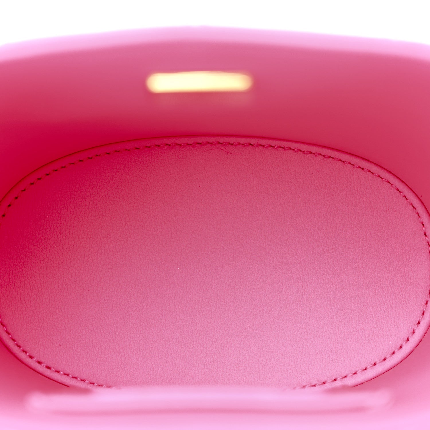 Chanel Patent Quilted CC Vani-Tea Case With Chain Neon Pink